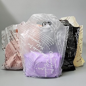 HD라운드 비닐쇼핑백바닥 폭 있는 비닐백7가지 색상